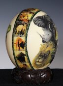 Straußenei Big Five Nr. 800 in Decoupage aus...