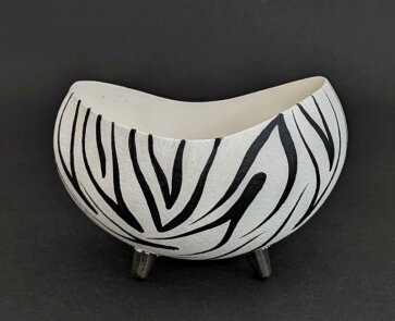 Straußeneischale im Zebralook bemalt Nr. 882