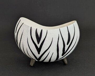 Straußeneischale im Zebralook bemalt Nr. 883