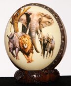 Straußenei Big Five Nr. 826  in Decoupage aus...