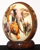 Straußenei Big Five Nr. 824 in Decoupage aus...