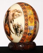 Straußenei Big Five Nr. 823 in Decoupage aus...