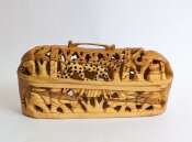 geschnitzte Holzschale mit Deckel Big Five Nr. 4003