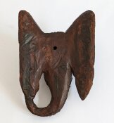 Elefantenkopf aus Südafrika in Handarbeit geschnitzt...