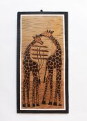 1041 Bild mit Giraffen aus Bananenblättern...