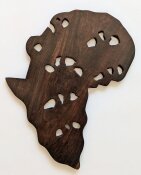 Holzrelief Kontinent Afrika Big Five - Wandschmuck Nr. 609