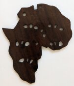 Holzrelief Kontinent Afrika Big Five - Wandschmuck Nr. 610
