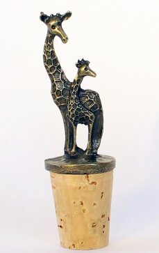 Flaschenverschluss Giraffenmutter mit Kind Nr. 4065 aus Südafrika